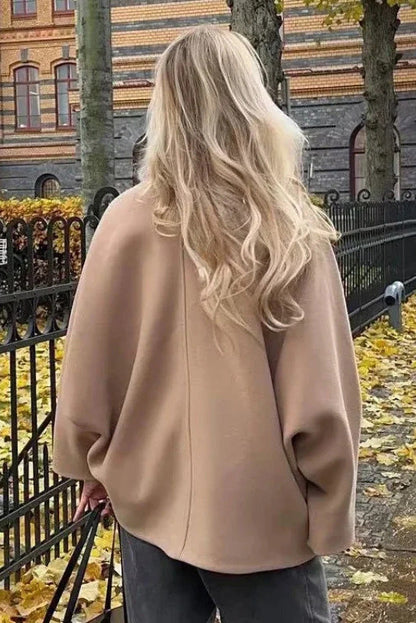 Quiet Luxury Asymmetric Cape Coat