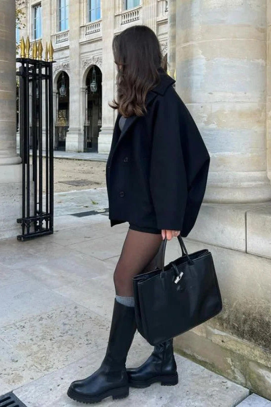 Quiet Luxury Asymmetric Cape Coat