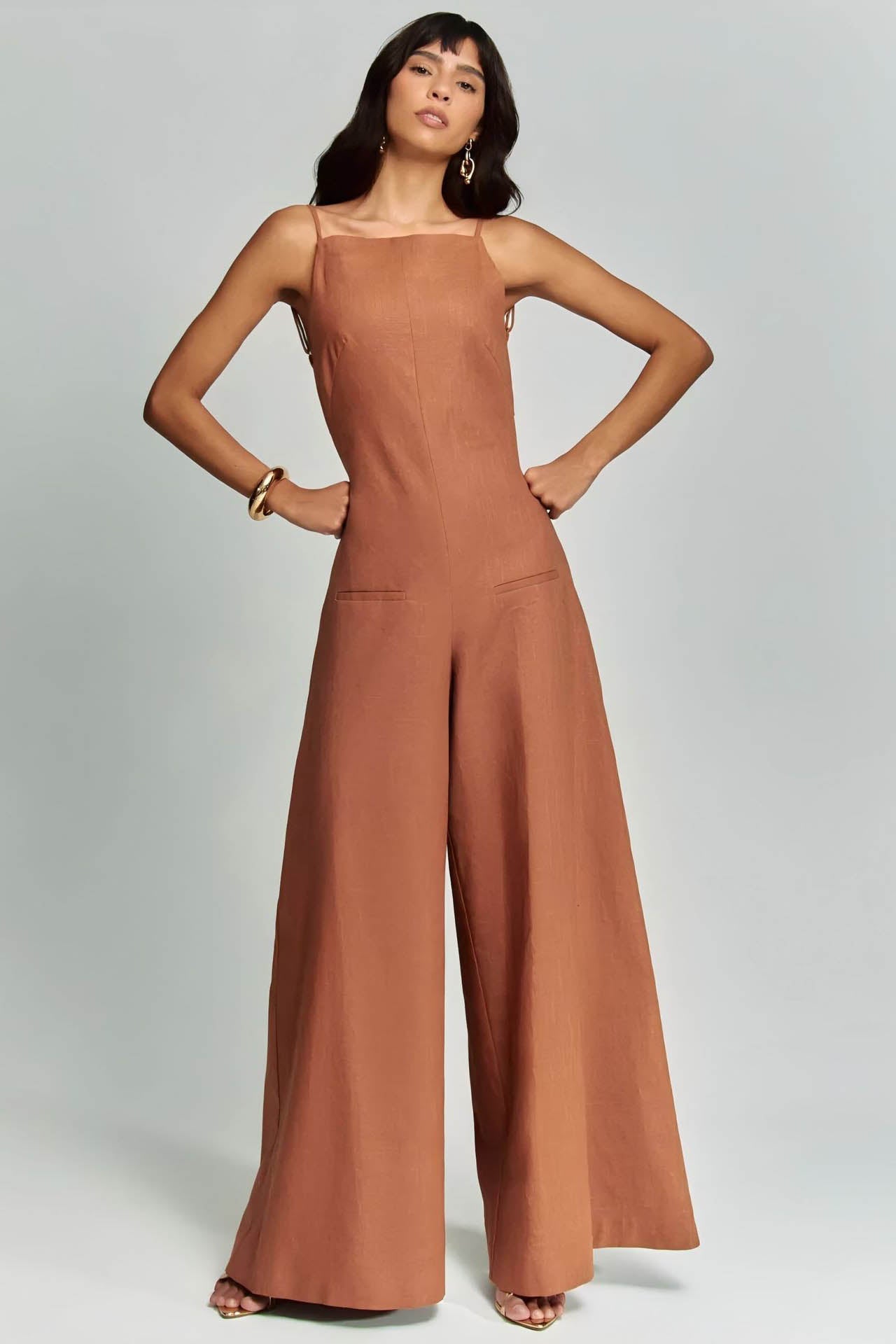 Open Back Flowy Jumpsuit