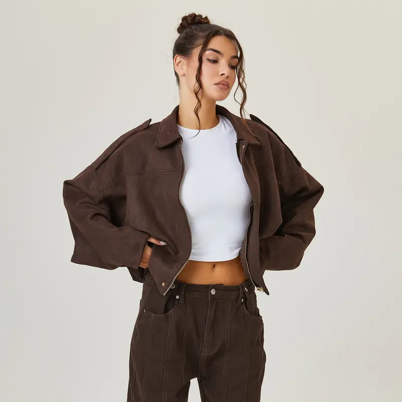 Mina Faux Suede Jacket