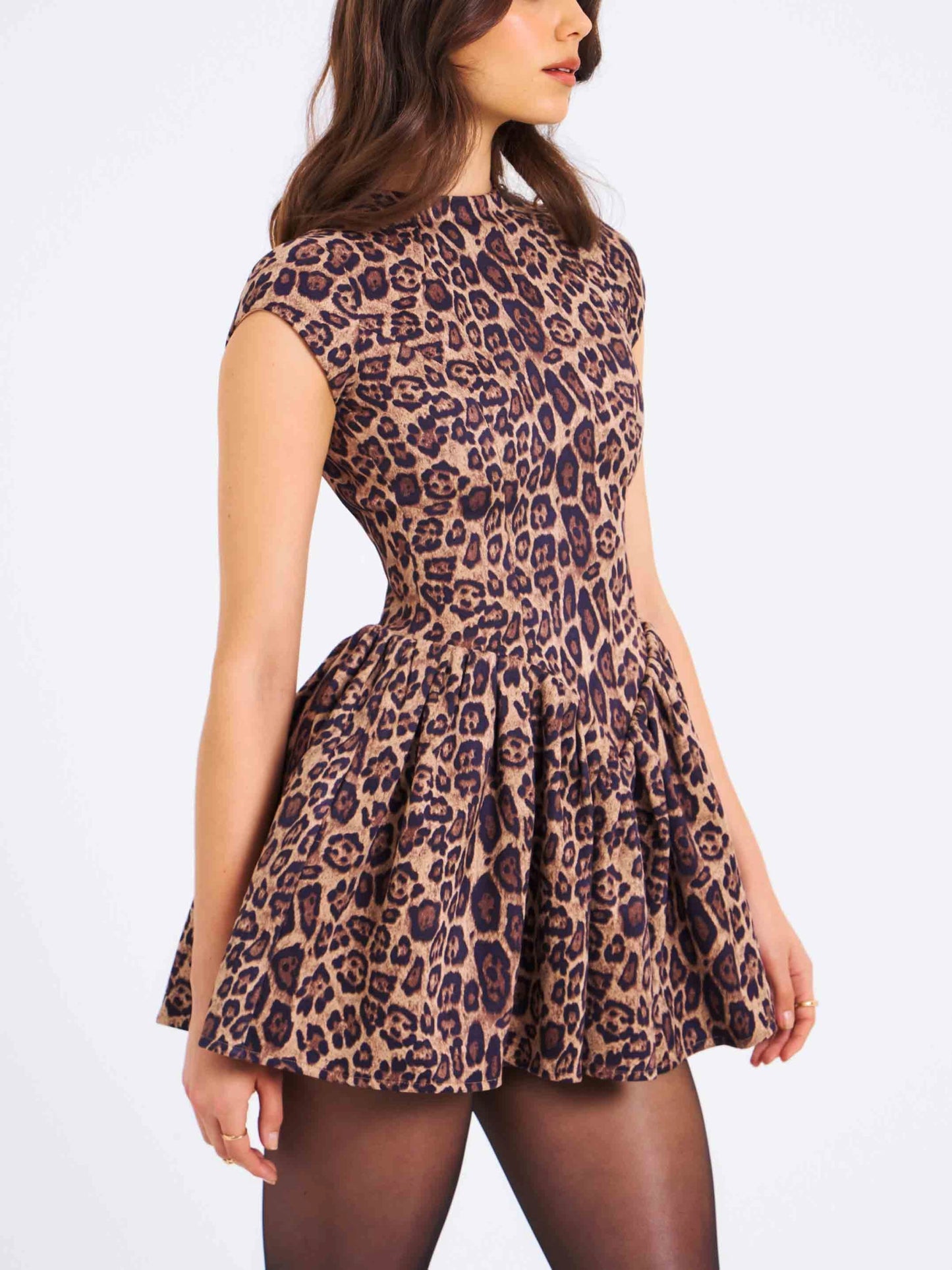Savanna Leopard Print Mini Dress