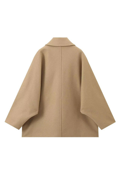 Quiet Luxury Asymmetric Cape Coat