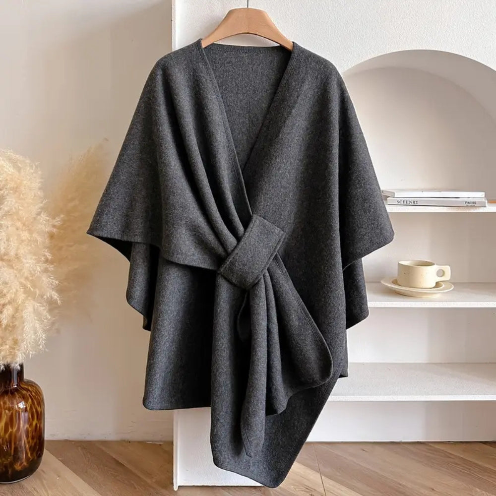 Luxurious Poncho Windproof Shawl Coat