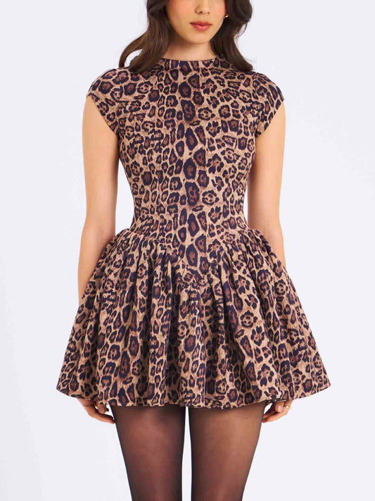 Savanna Leopard Print Mini Dress