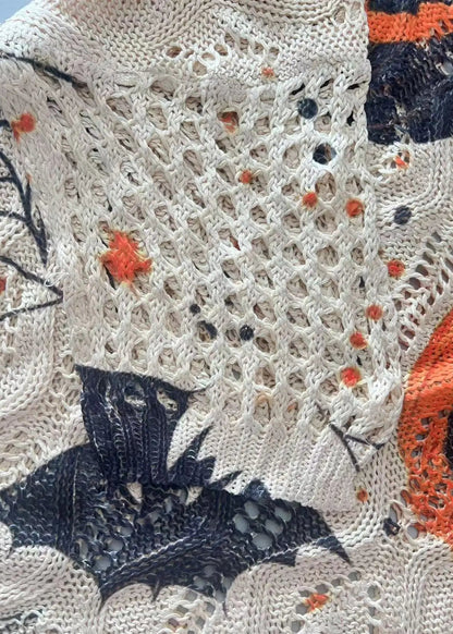Halloween Pumpkin Print Knit