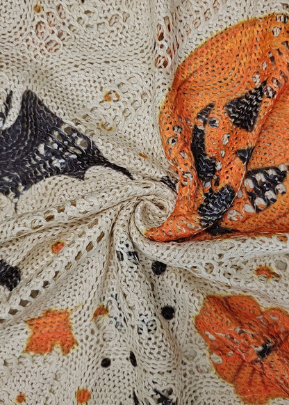 Halloween Pumpkin Print Knit