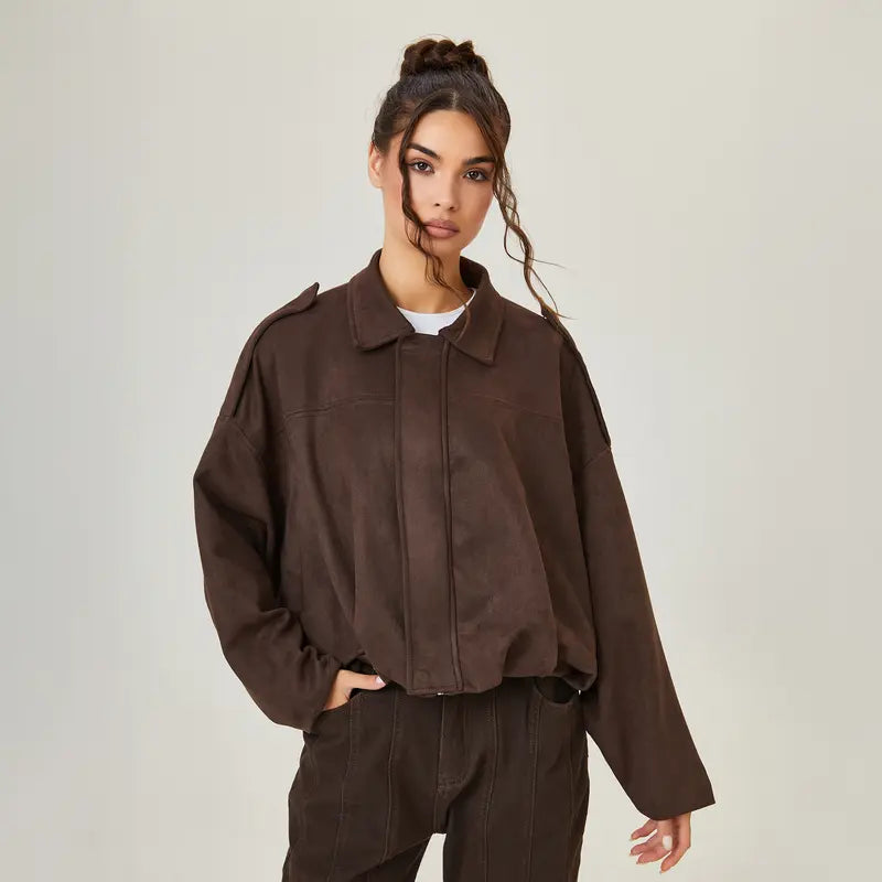 Mina Faux Suede Jacket