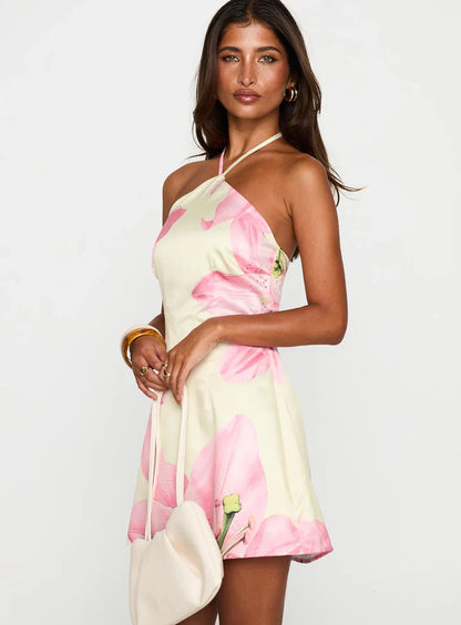 Garden Party Halter Mini Dress
