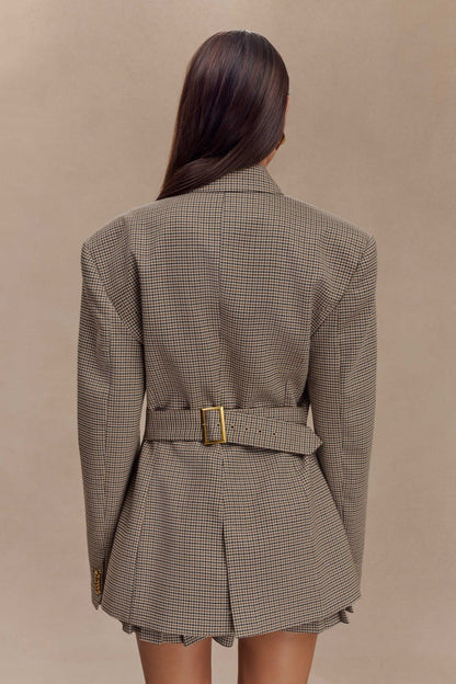 Grid Buckle Blazer Jackets